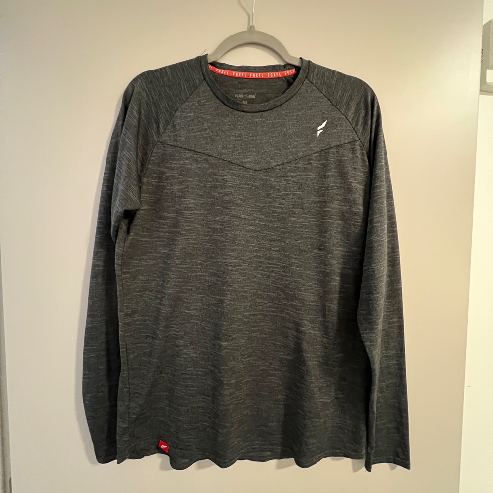 Flag nor fail - men’s charcoal long sleeve - medium